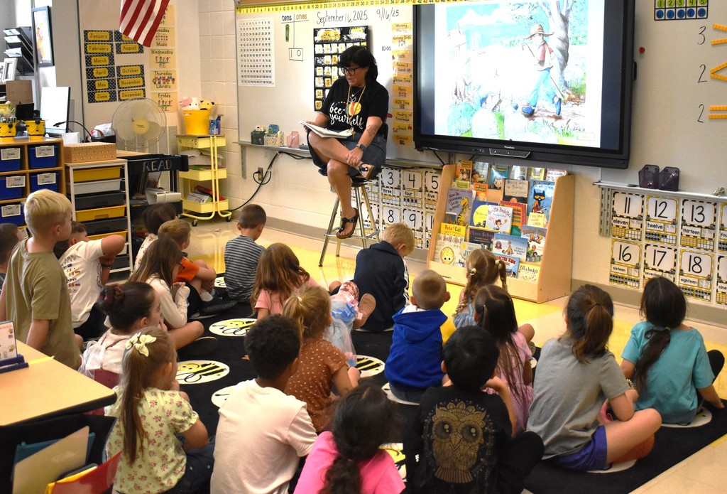students and teacher