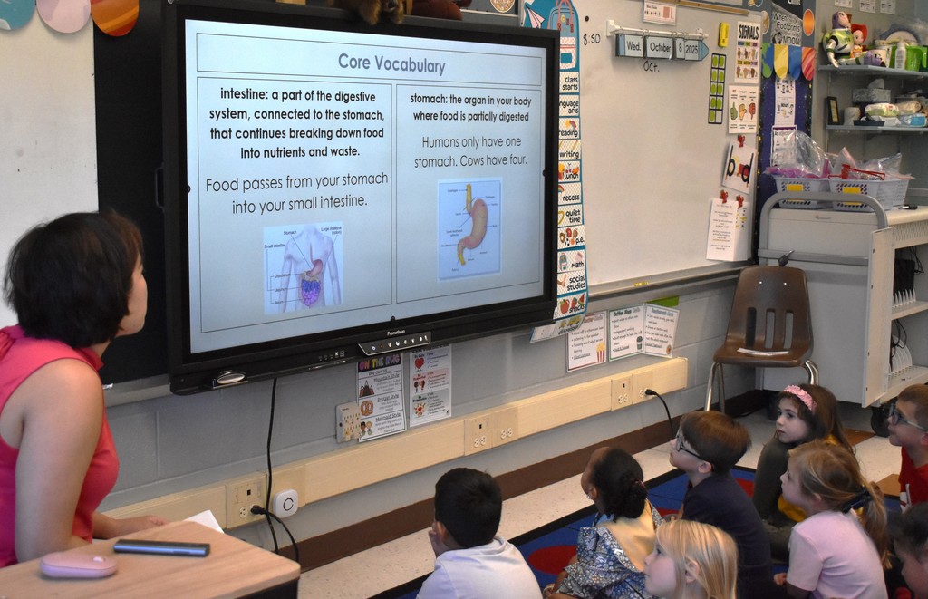 teacher with students