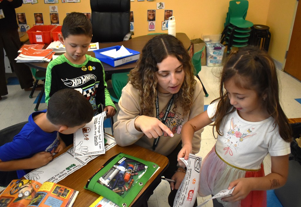 students and teacher