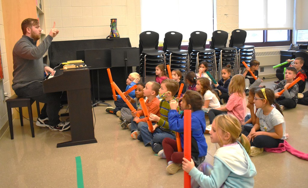 teacher with students