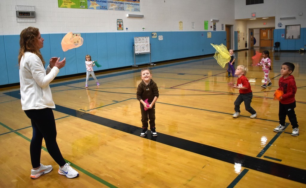 teacher with students