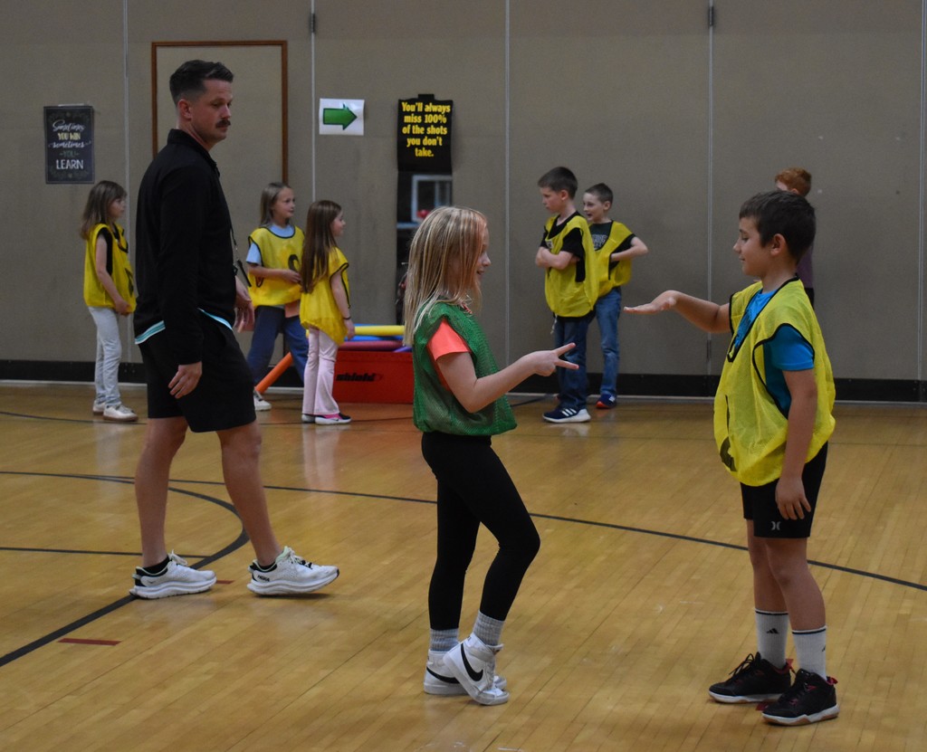 teacher with students