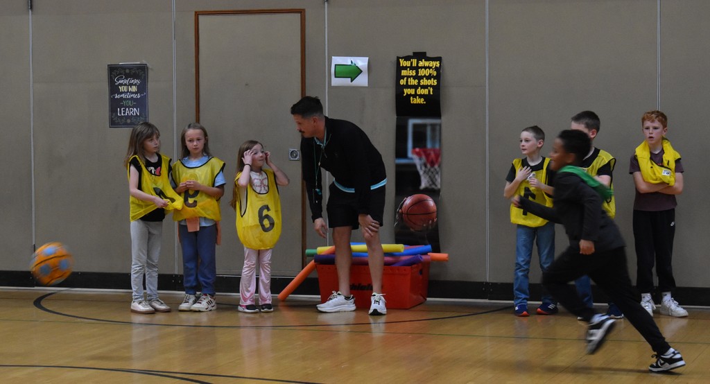 teacher with students