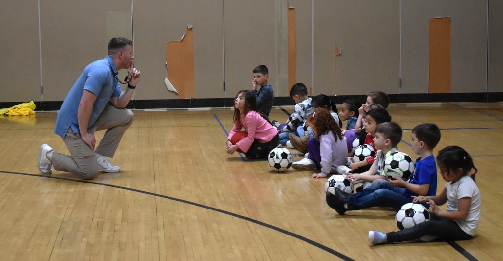 teacher with students