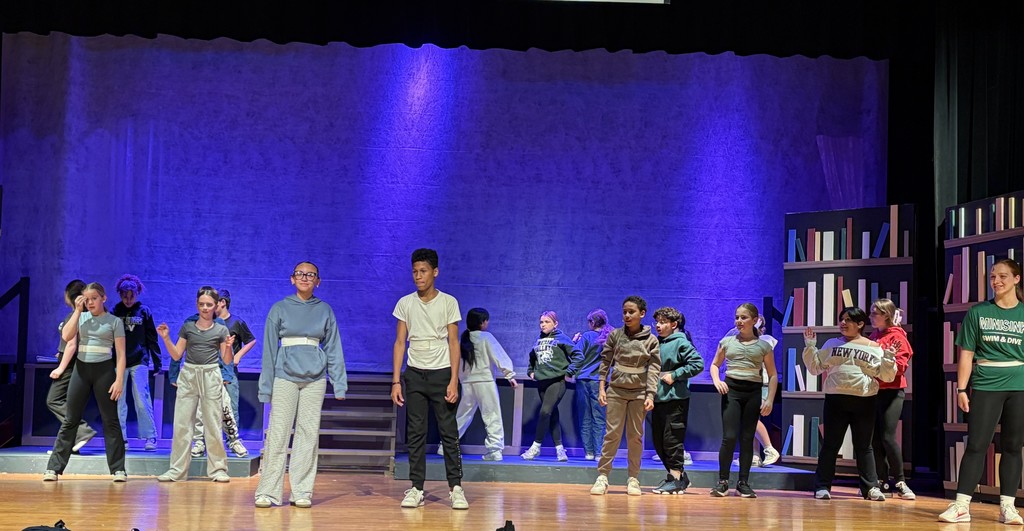 students at play practice