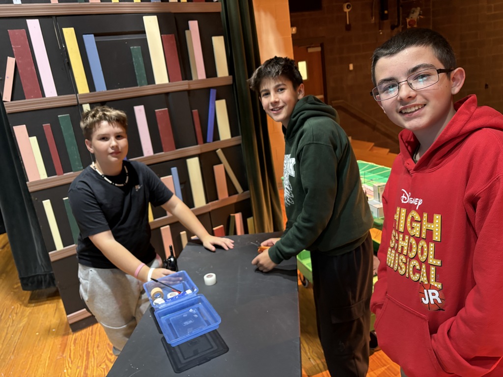 students at play practice