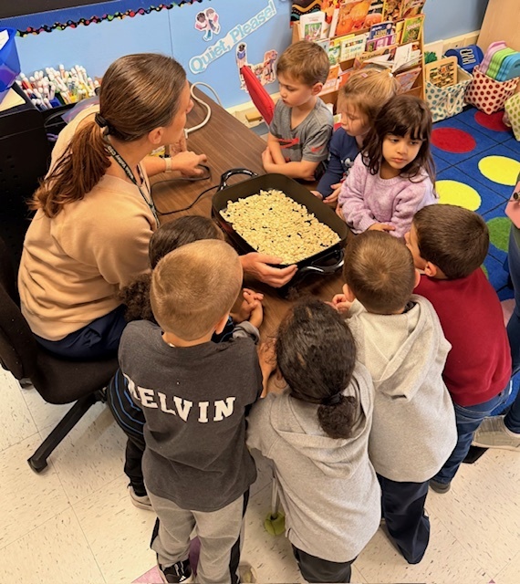 teacher with students