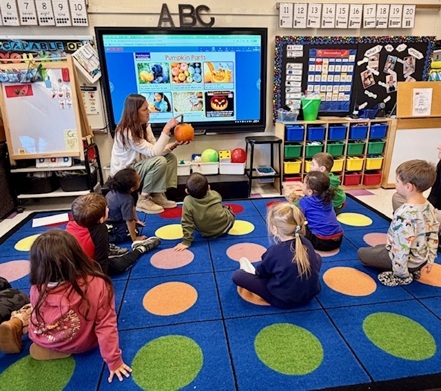 teacher with students