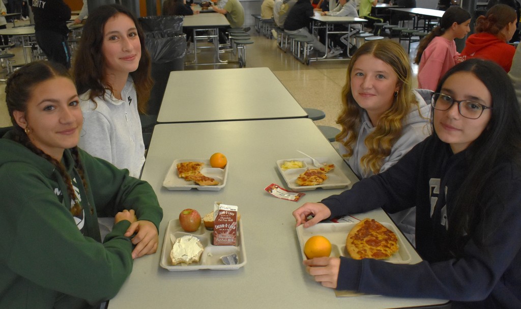 students in cafeteria