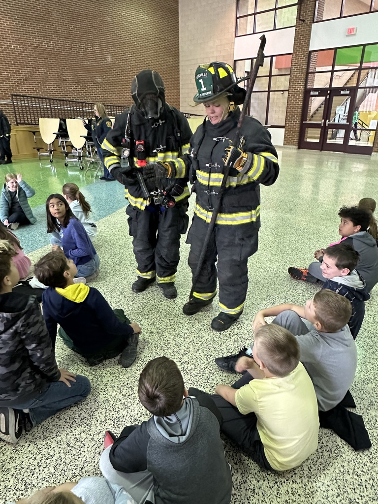firefighters and students
