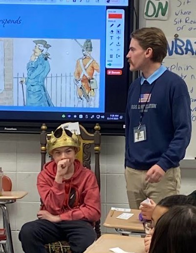 teacher with students