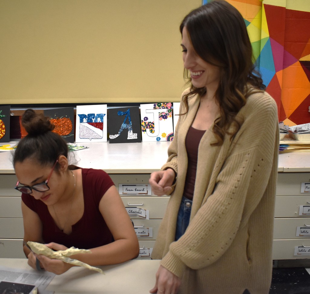 teacher with student