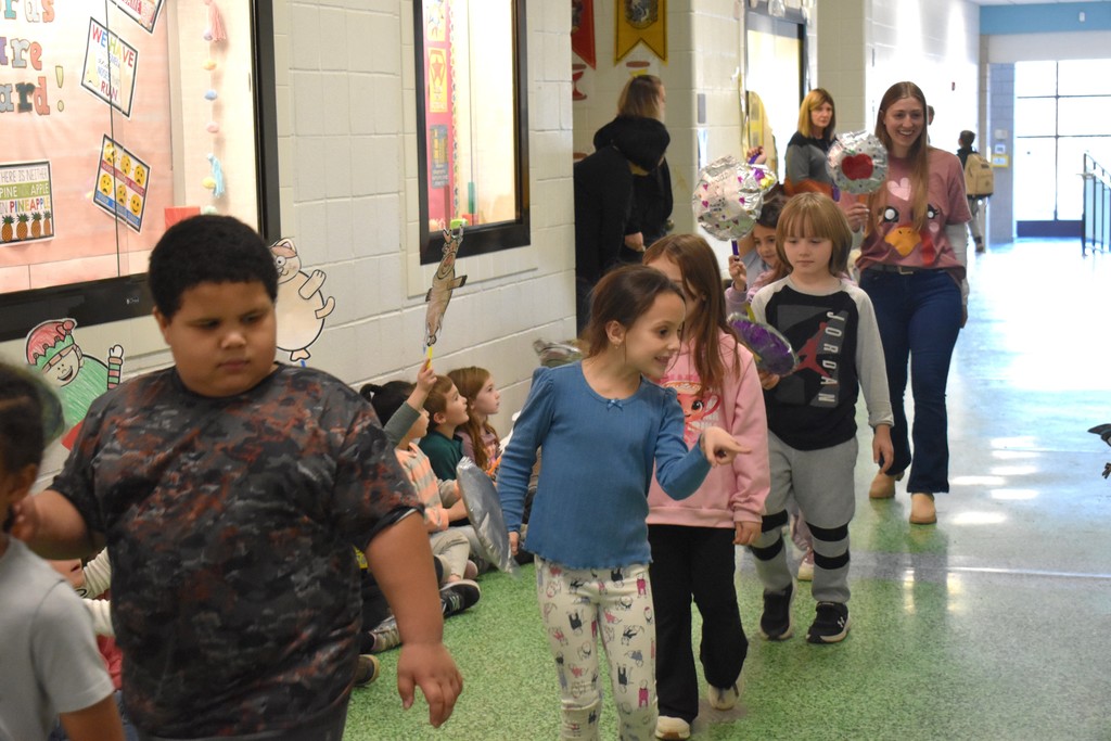 students in a parade