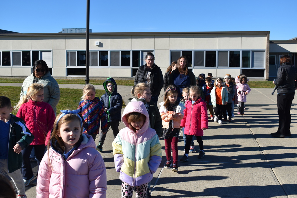 students in a parade