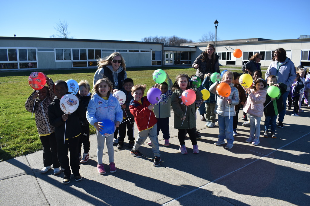 students in a parade