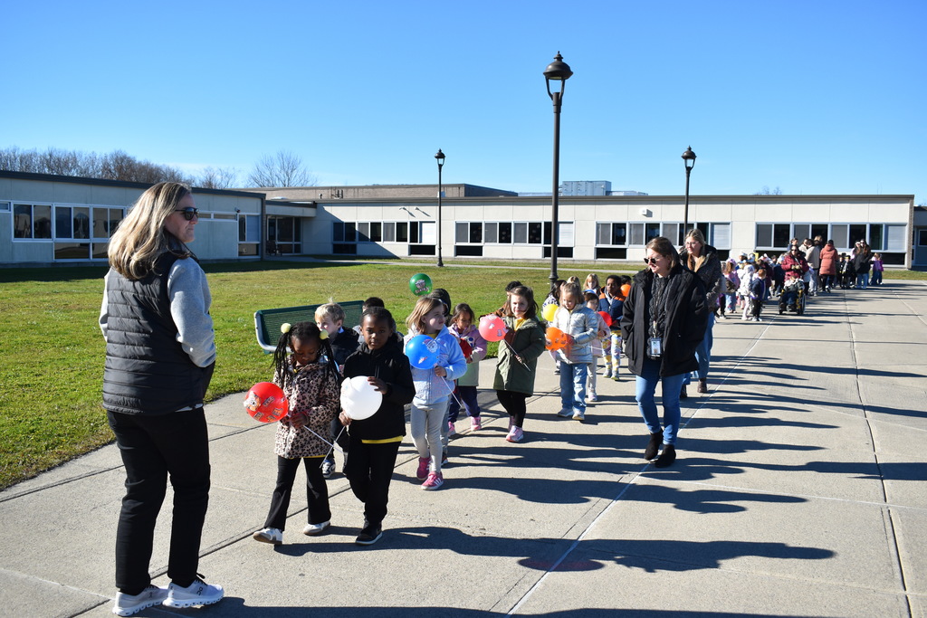 students in a parade