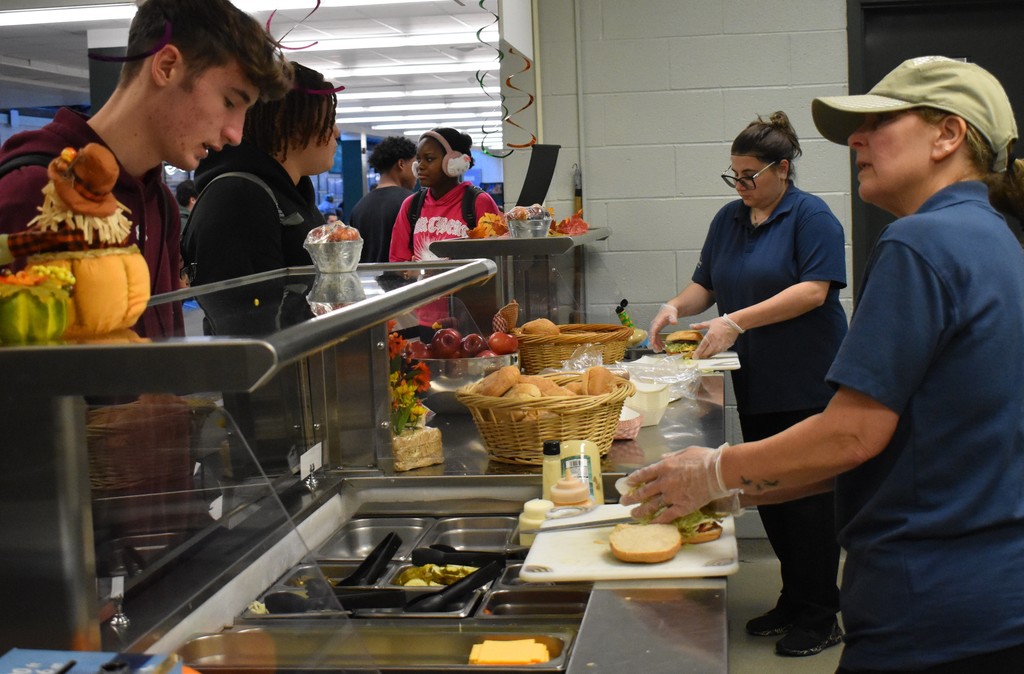 students in cafeteria