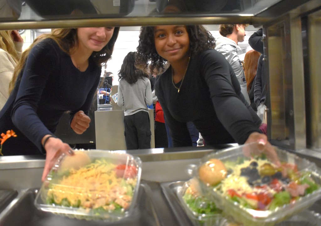 students in cafeteria