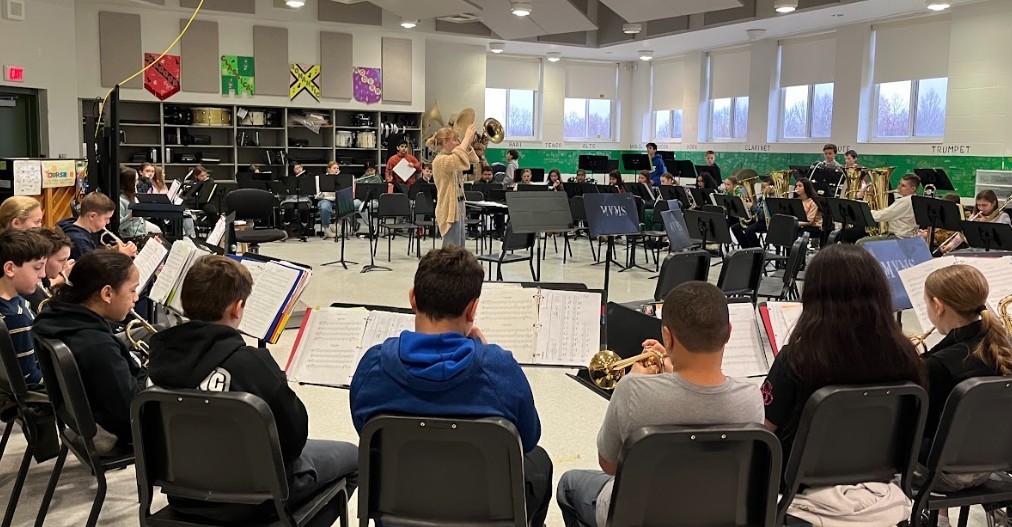 band students playing