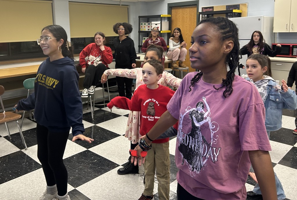 students dancing