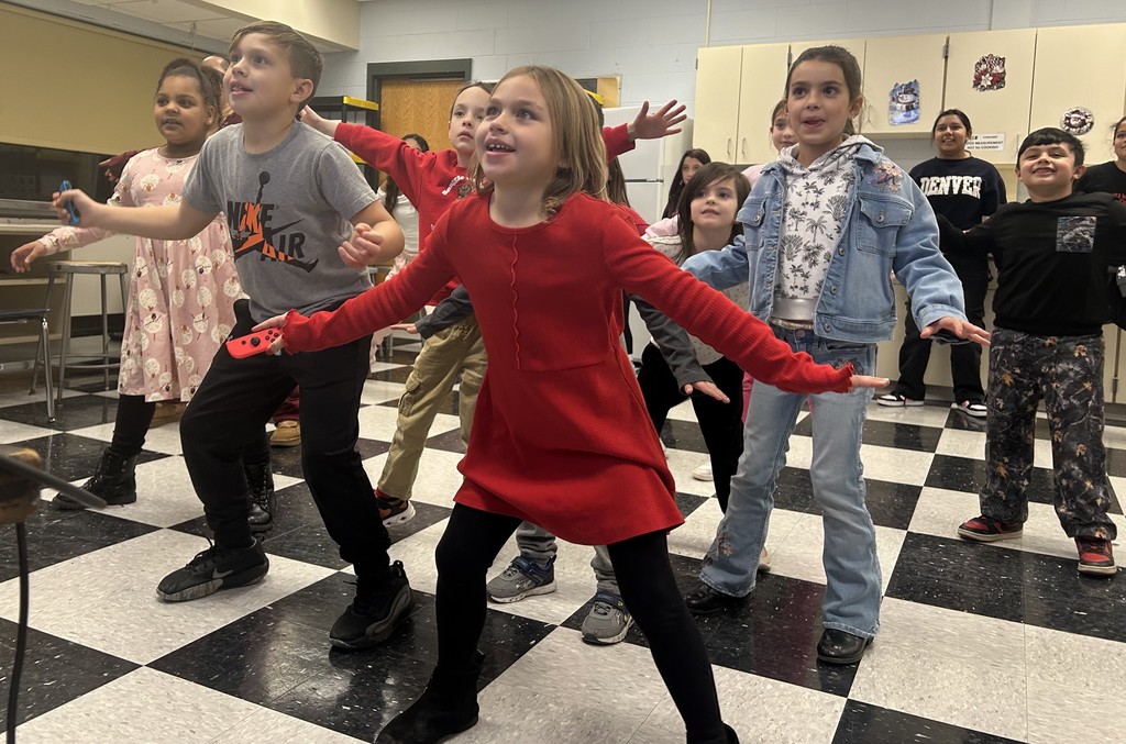 students dancing