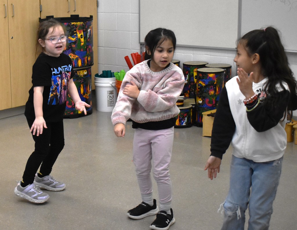 students dancing