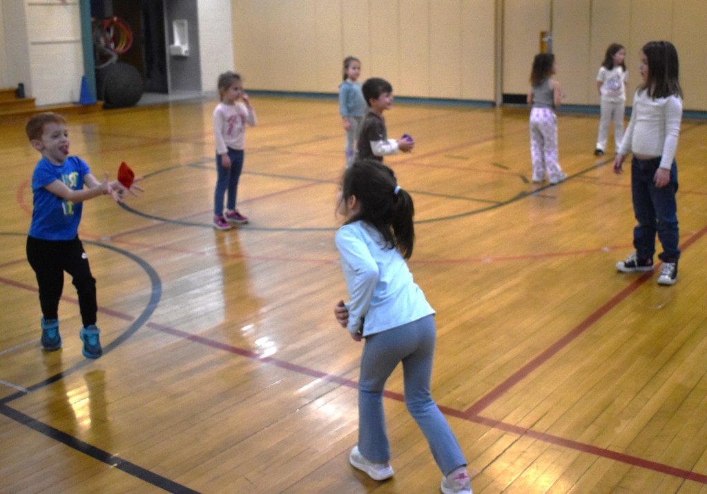 students in physical education class