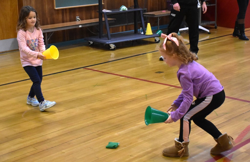 students in physical education class
