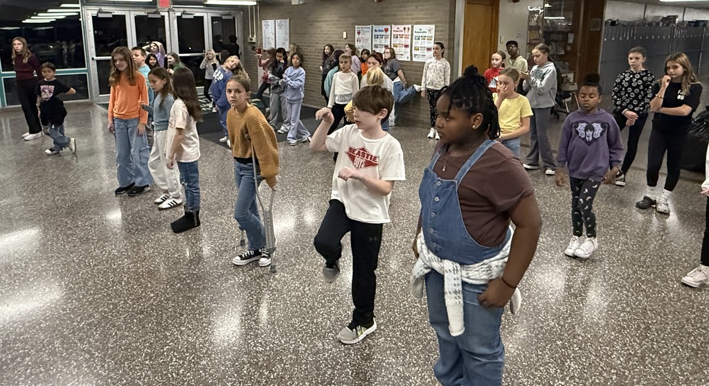 students in rehearsal
