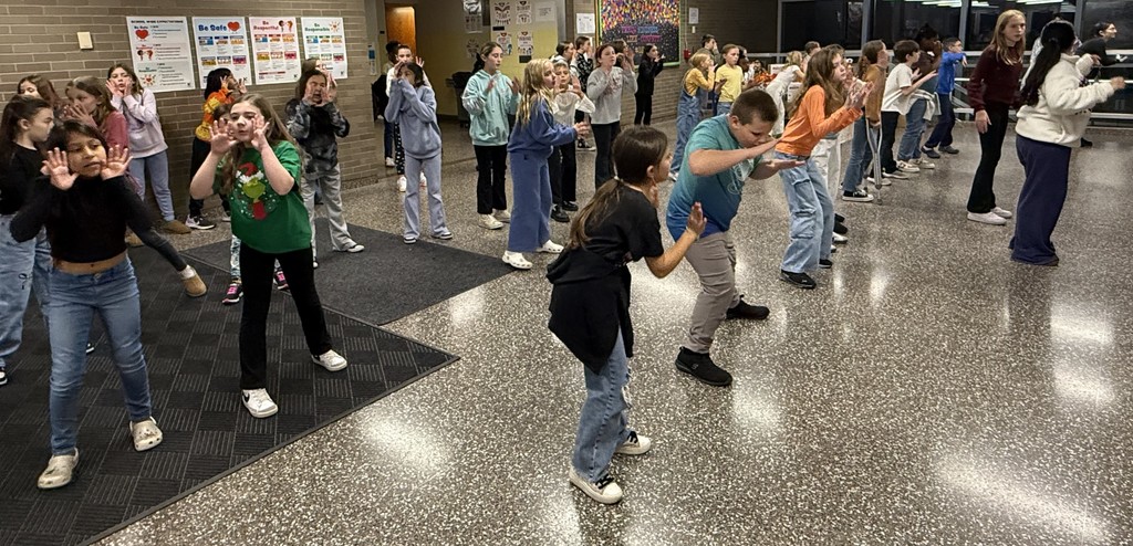 students in rehearsal