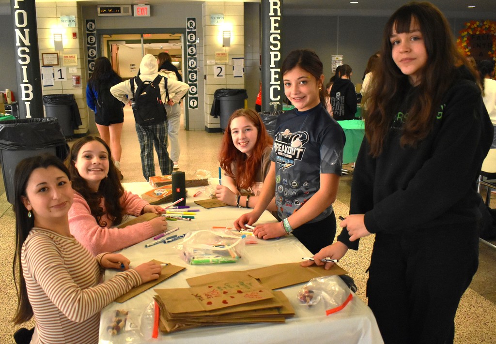 students working on projects