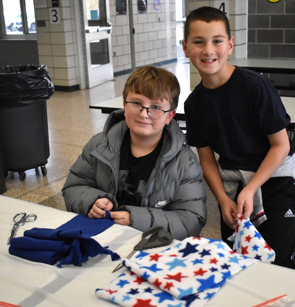 students working on projects