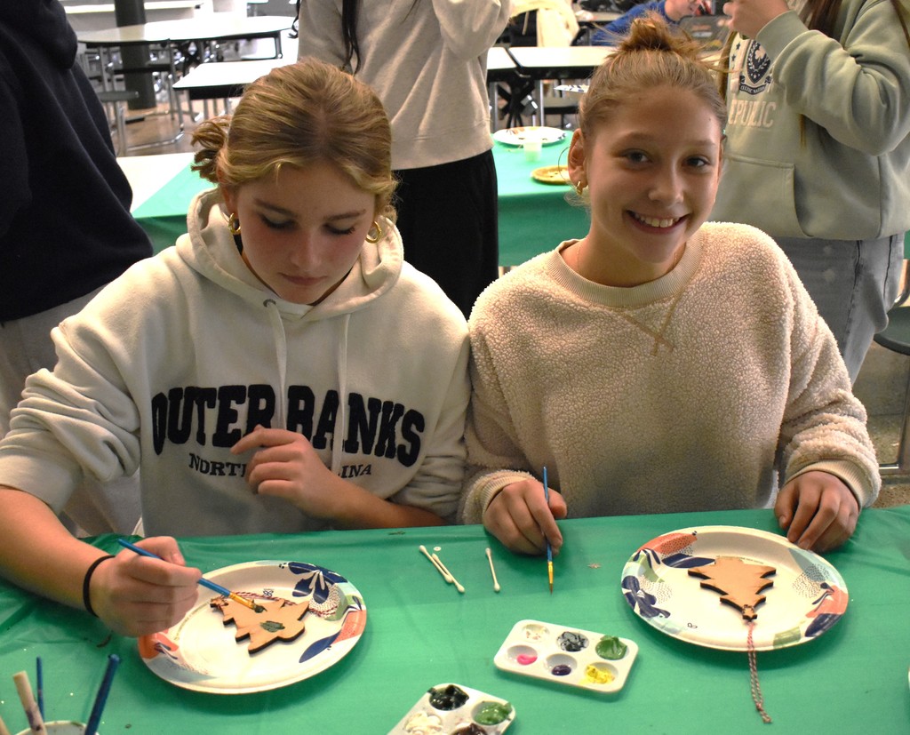 students working on project