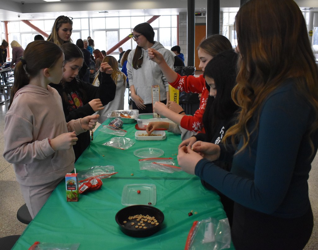 students working on projects