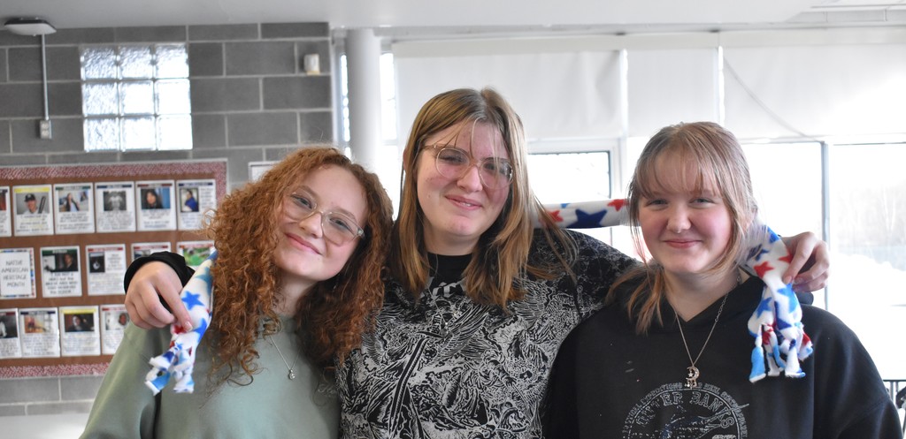 students working on project