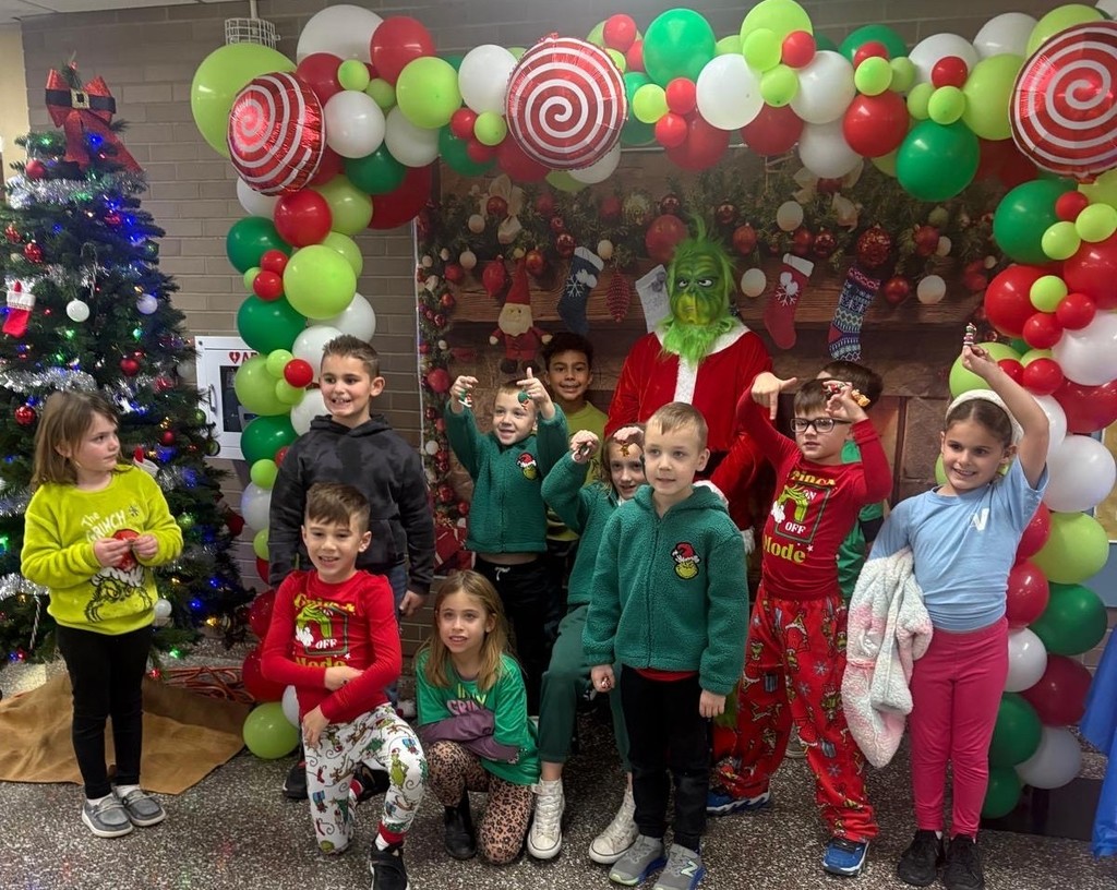 students with the Grinch