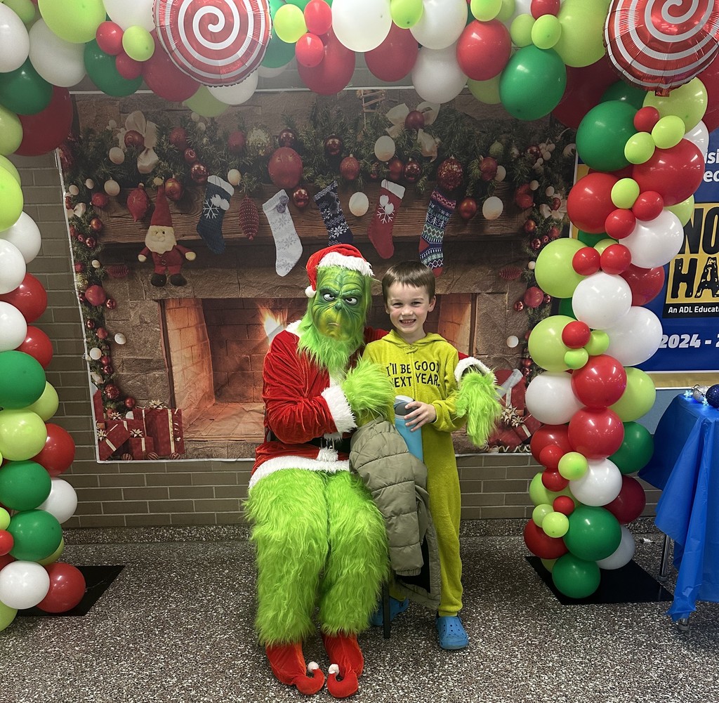 students with the Grinch