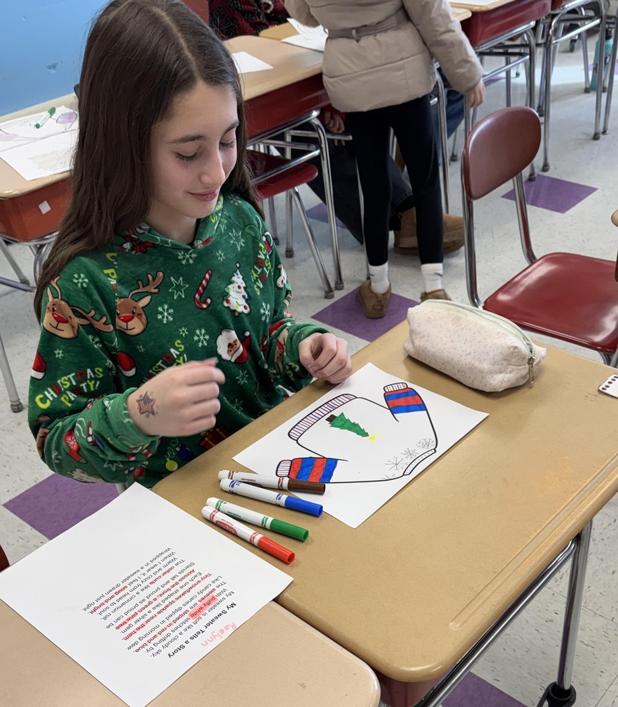 student creating artwork