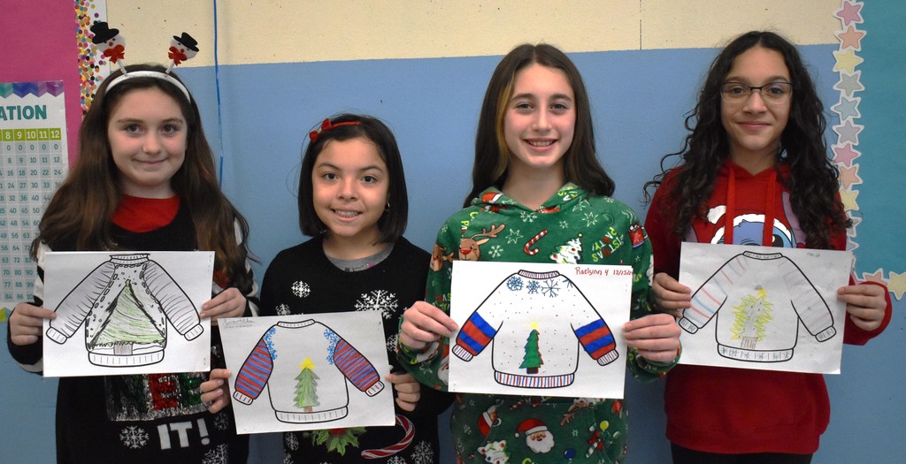 students with artwork