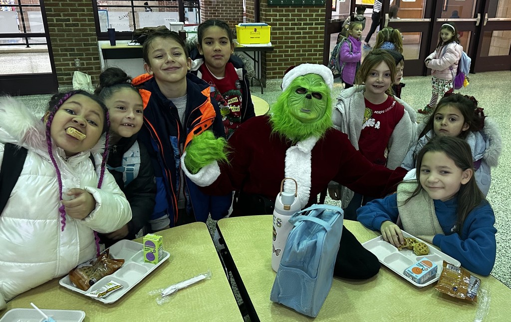 students with the Grinch