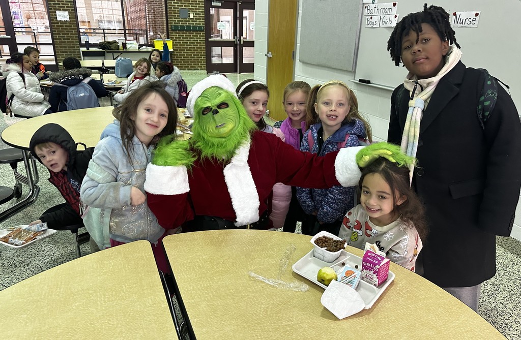 students with the Grinch