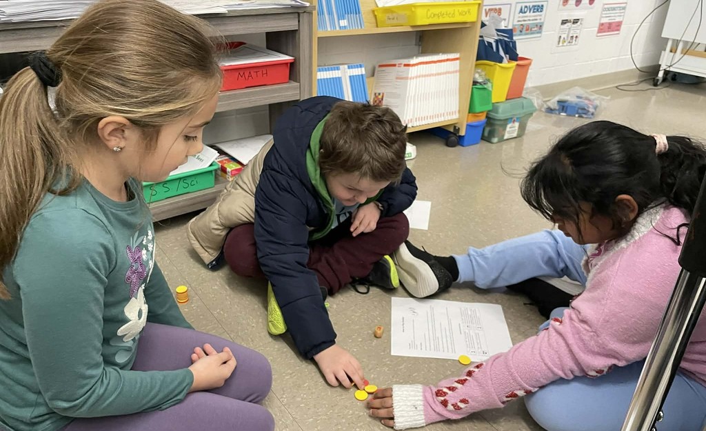 students playing games