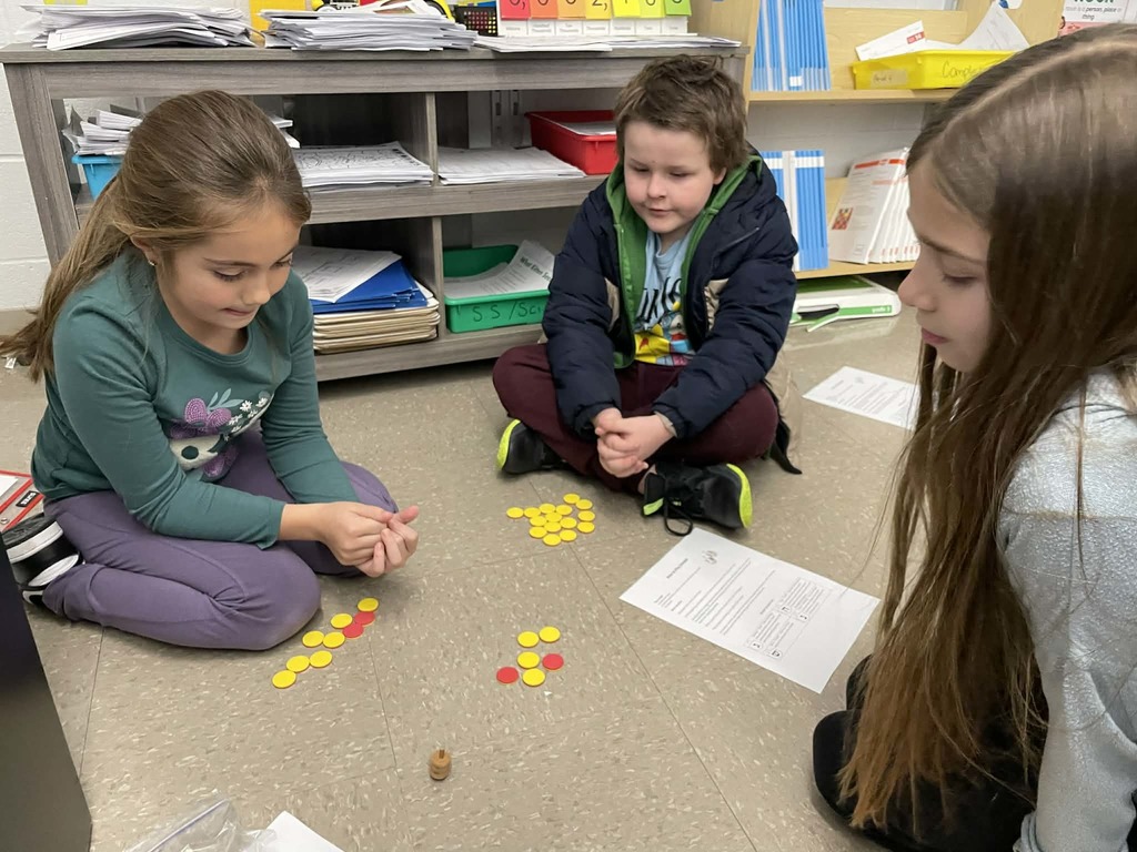 students playing games