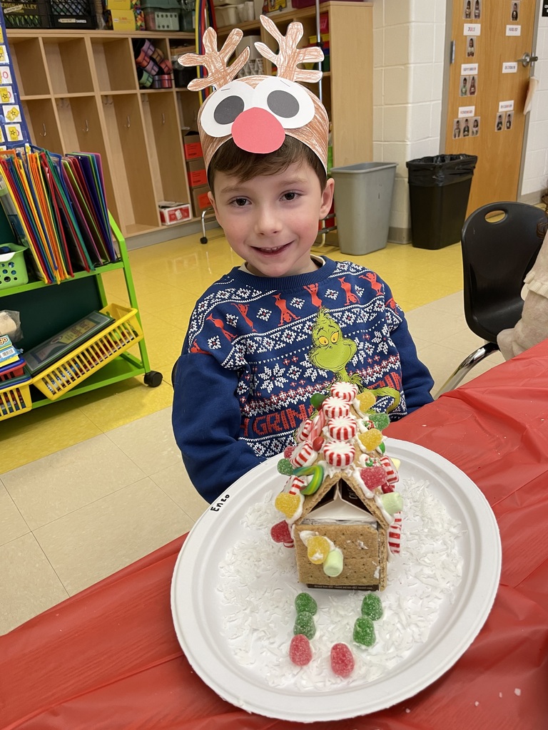 student with gingerbread 