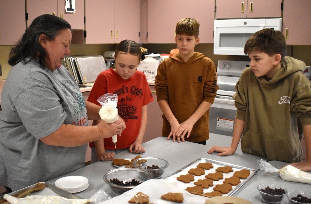 students in kitchen