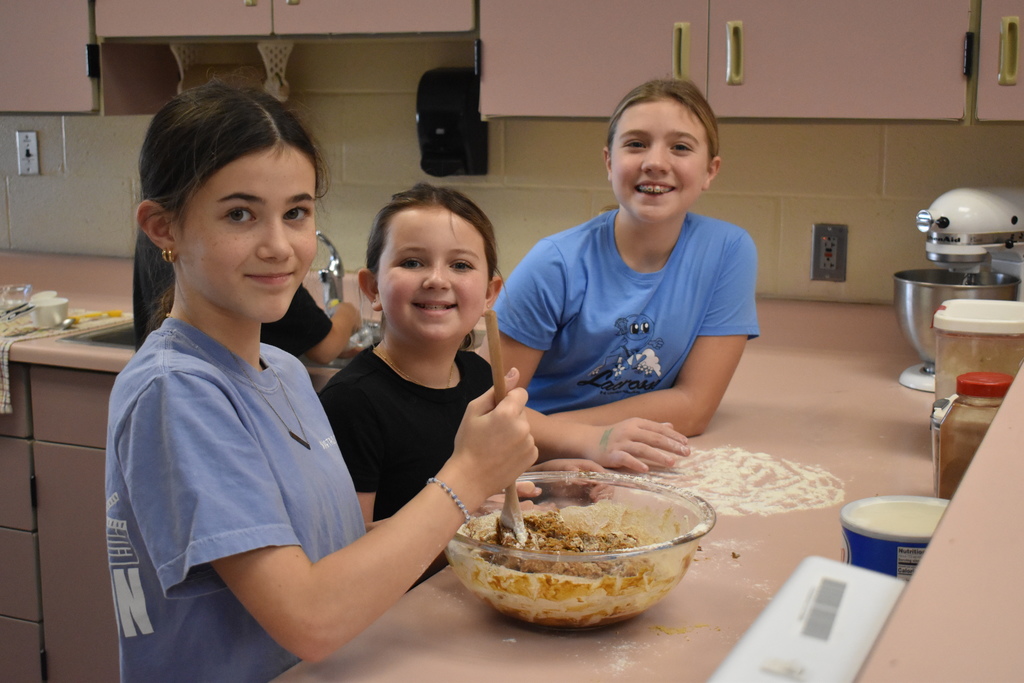 students in kitchen