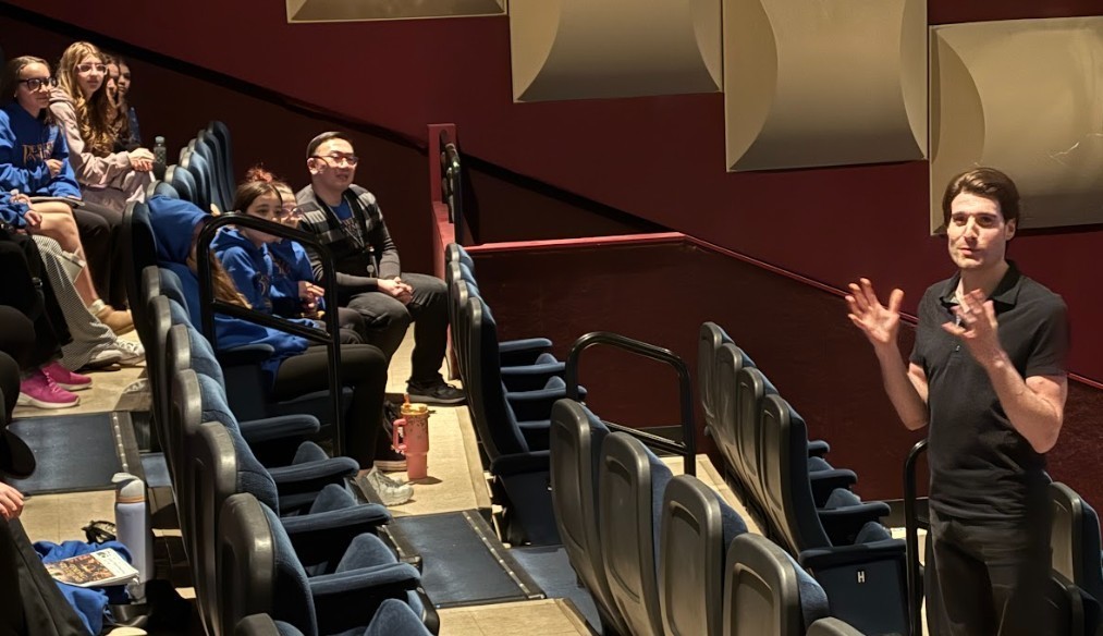 students with actors