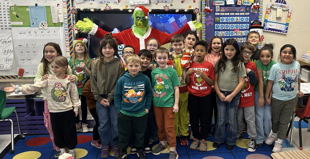 students with the grinch