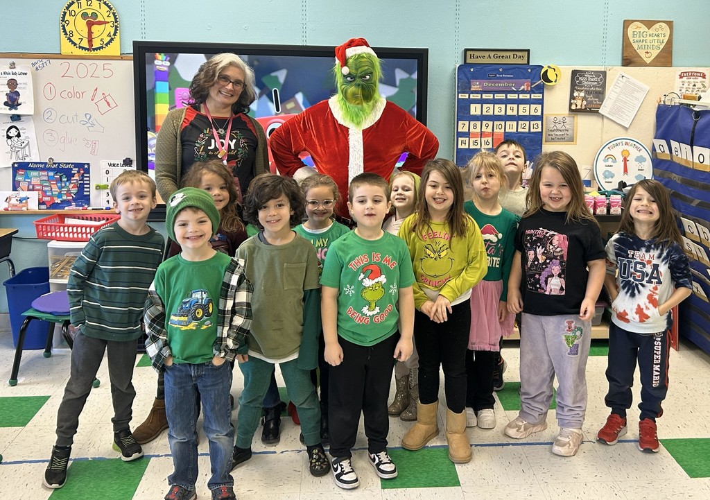 students with the grinch