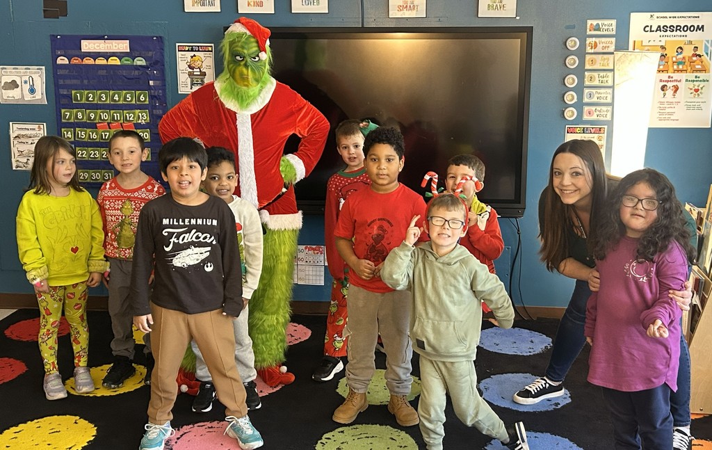 students with the grinch